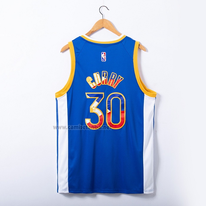 Camiseta Golden State Warriors Stephen Curry #30 Filipi#Azul